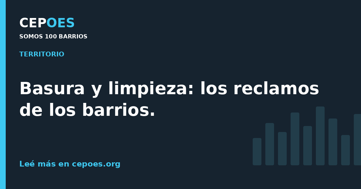 Basura y limpieza: los reclamos de los barrios.