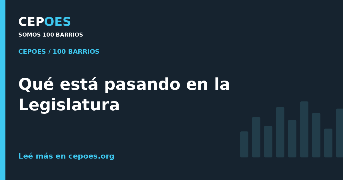 Qué está pasando en la Legislatura