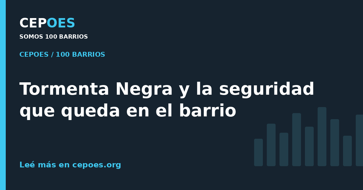 Tormenta Negra y la seguridad que queda en el barrio