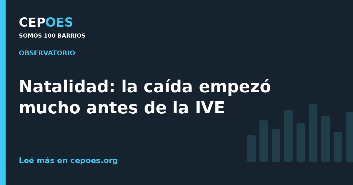 Natalidad: la caída empezó mucho antes de la IVE