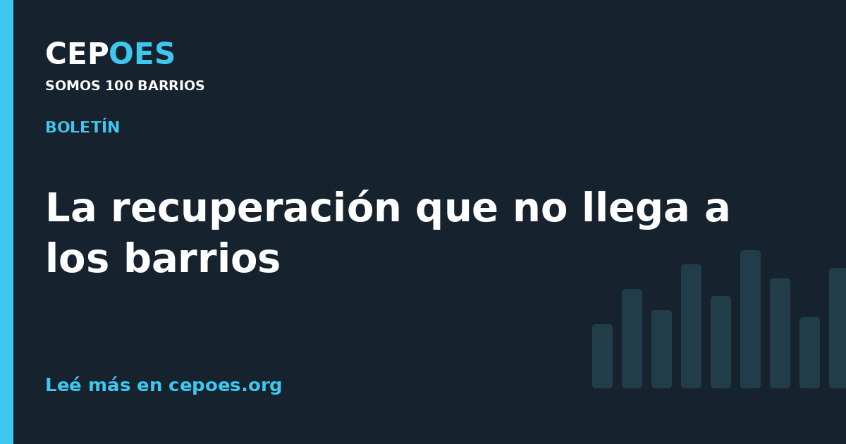La recuperación que no llega a los barrios