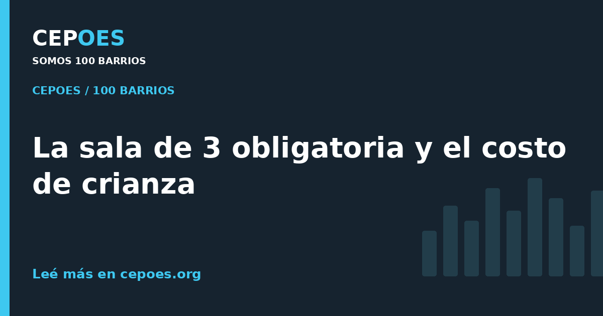 La sala de 3 obligatoria y el costo de crianza